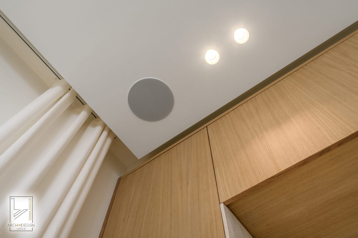 Ceiling detail — Hovevei Zion, interior design by Hanna Saadoun, Talbiya, Jerusalem