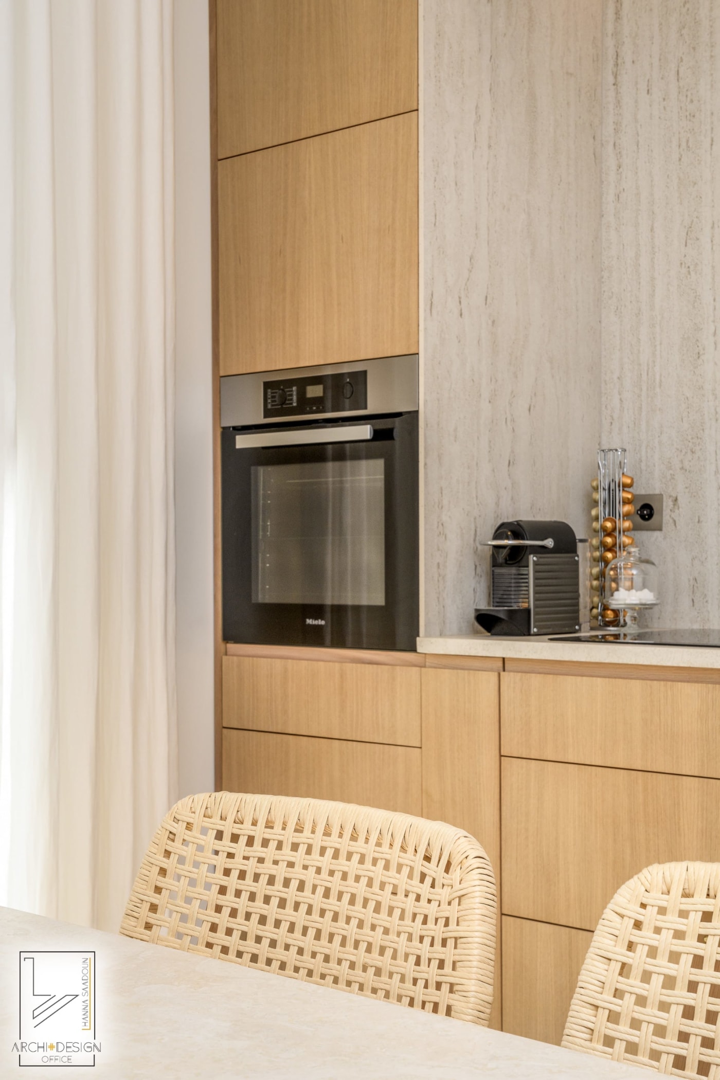 Kitchen detail — Hovevei Zion, interior design by Hanna Saadoun, Talbiya, Jerusalem