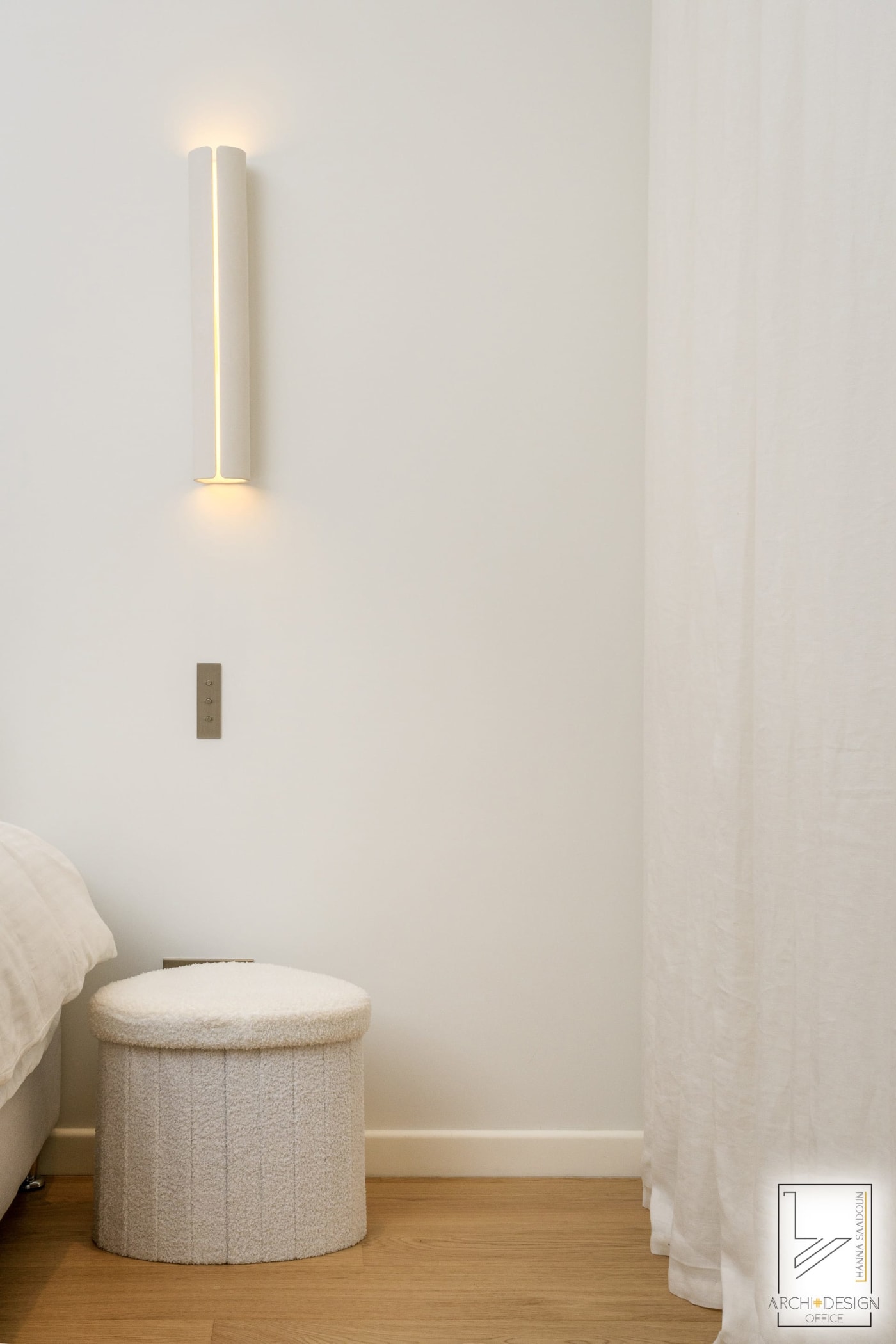 Bedroom detail — Hovevei Zion, interior design by Hanna Saadoun, Talbiya, Jerusalem