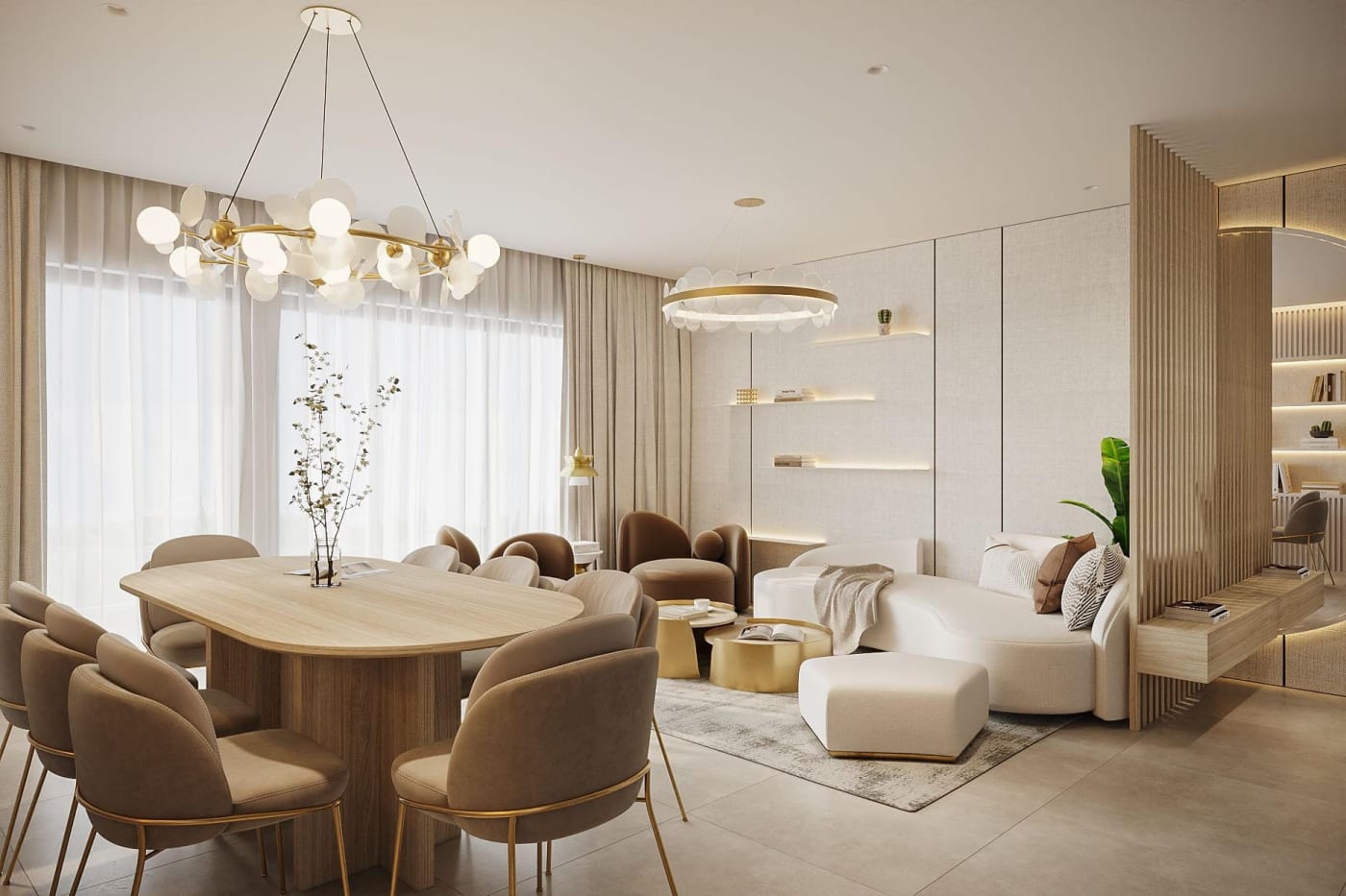 Overall view — Raanana Residence, interior design by Hanna Saadoun, Raanana