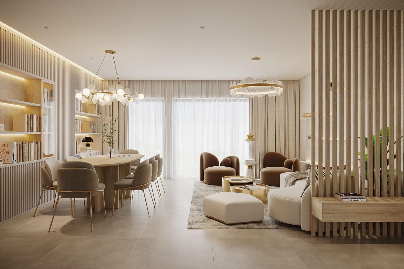 Overall view — Raanana Residence, interior design by Hanna Saadoun, Raanana