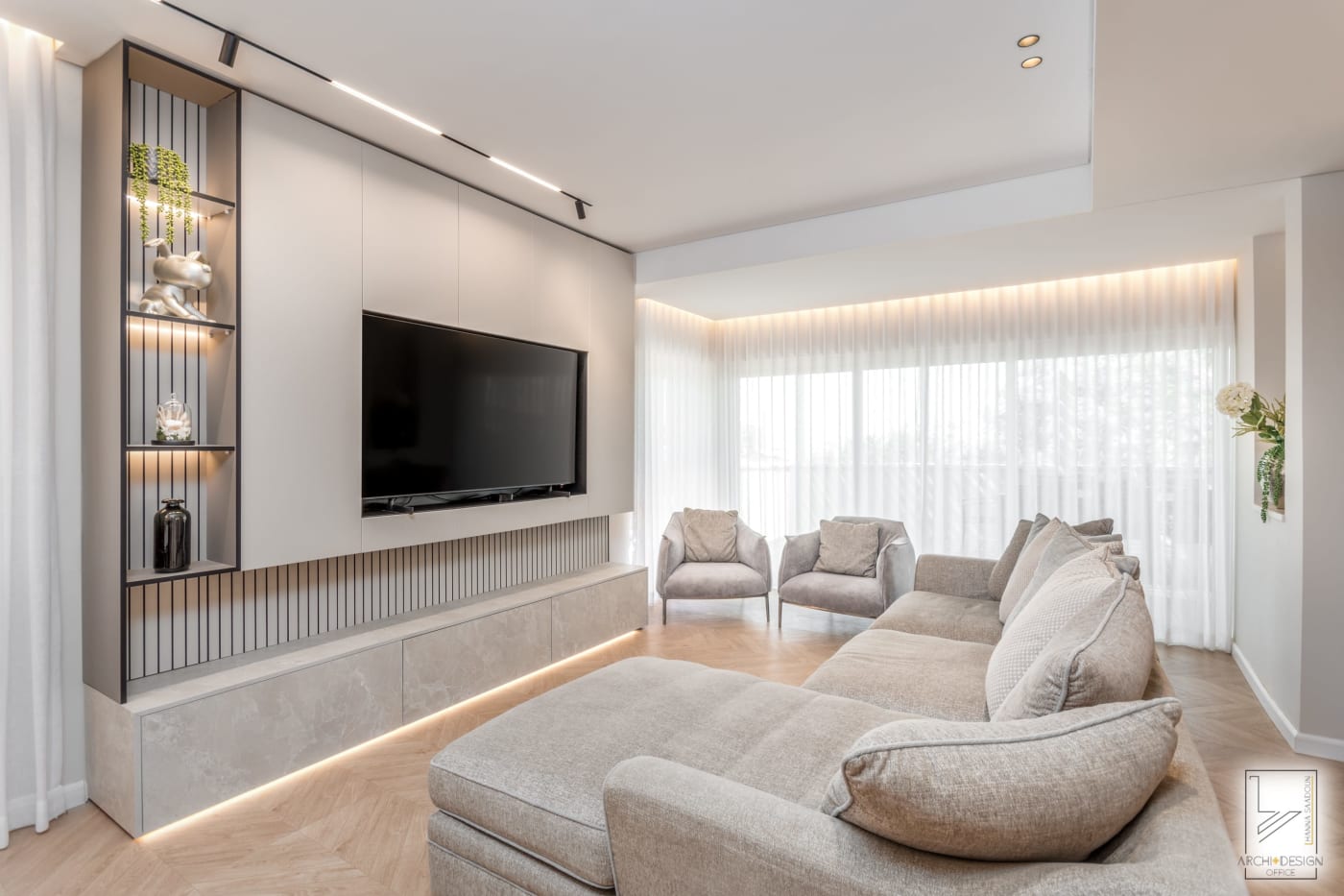 Living room — Revadim, interior design by Hanna Saadoun, Arnona, Jerusalem