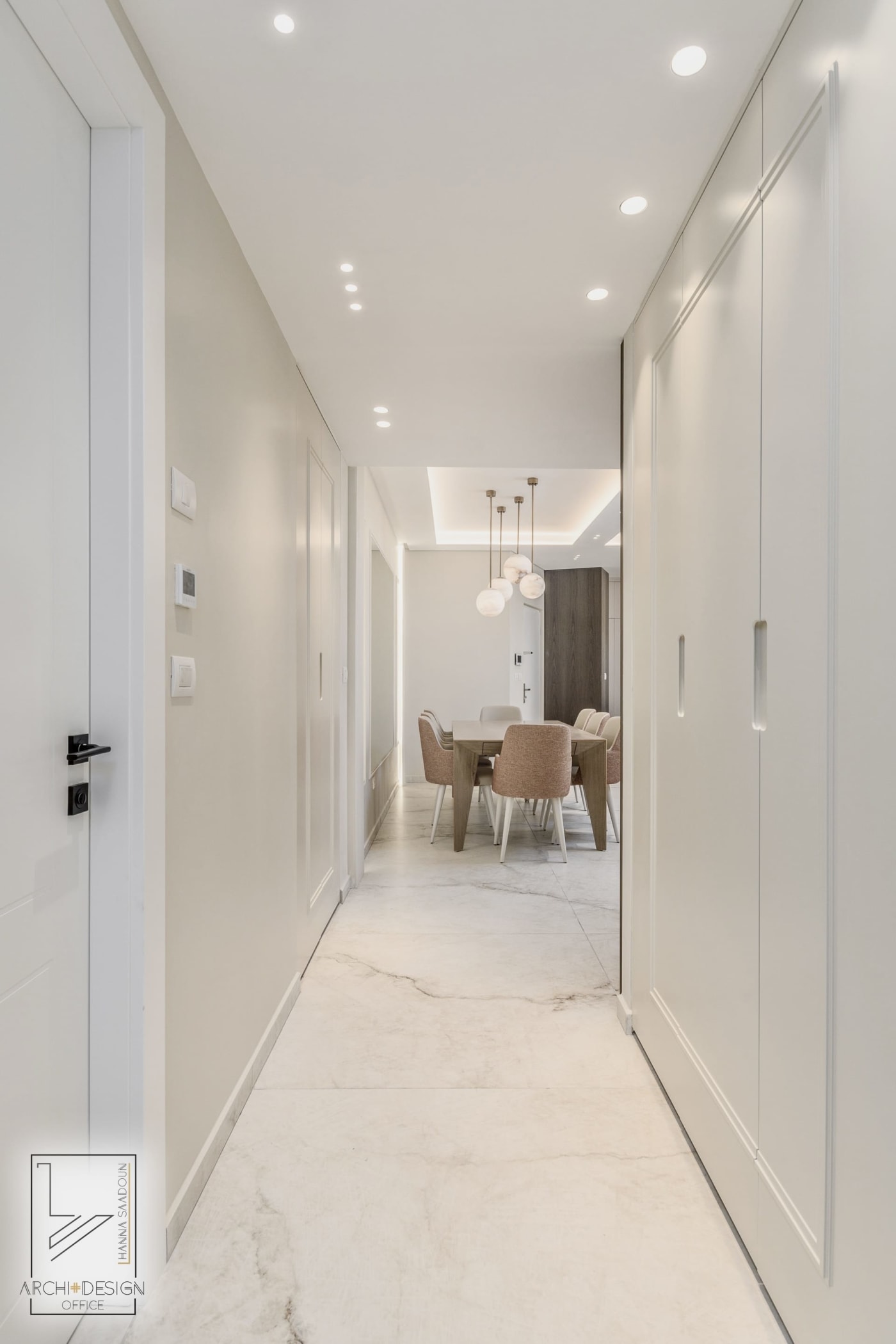 Hallway — Mishkenot Ha'Uma, interior design by Hanna Saadoun, Rova Chutz, Jerusalem