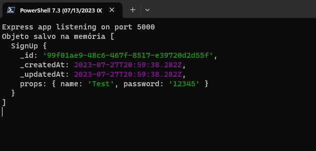 log do express no terminal