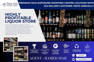 Prime Liquor Store  Busy Shopping Centre Entrance [2605062]