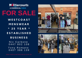 Westcoast Menswear 25 Year Established Business -  Kingsley