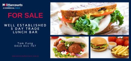 Well Established 5 Day Trade Lunch Bar