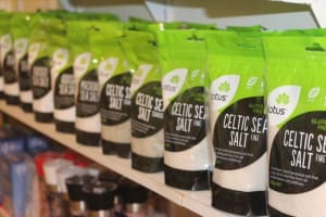 Health Food Store On Busy Main Shopping Strip