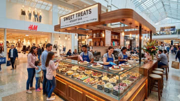 Fully Fitted Dessert Kiosk Opportunity Prime Shopping Centre Location
