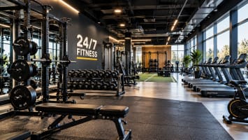 24/7 Franchise Gym - 550 Members- Farily New Equipment