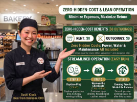 Sushi Franchise Inside Woolworths | 8km to Brisbane CBD | Sales $10,000+/Wk