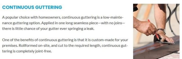 Long Established Interline Continuous Guttering Business