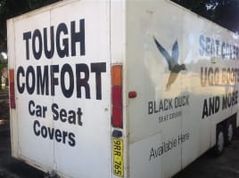 "King of the Road" - Ugg Boot & Seat Cover Mobile Business with fitted trailer