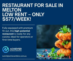 Indian Restaurant For Sale –  Growing Melton Corridor | Low Rent - Only $577 per week