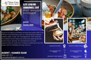 Profitable Cafe for Sale in Camberwell | Fully managed | 60 Seats | Liquor License | $24k Weekly ...