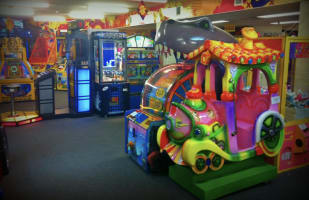 Arcade Games in Movie Foyer