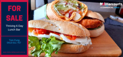 Thriving 6 Day Trading Lunch Bar For Sale