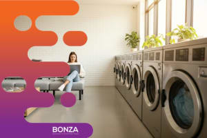36763 Spacious Laundrette With Commercial Grade Equipment