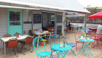 Swing Bridge Cafe Prime waterfront location.