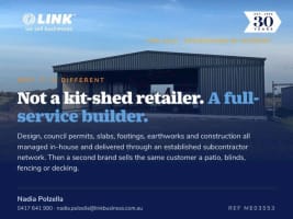 Registered Shed Construction Business, $3.1M Revenue