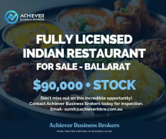 Fully Licensed Indian Restaurant for Sale – Prime Ballarat Location
