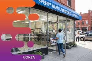 36763 Spacious Laundrette With Commercial Grade Equipment