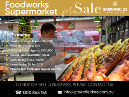 High-Taking Food Works Supermarket For Sale – Strong Profit Margin & Long Lease
