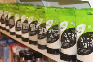 Health Food Store On Busy Main Shopping Strip