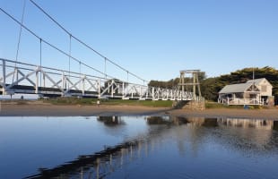 Swing Bridge Cafe Prime waterfront location.