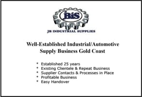 Well-Established Industrial/Automotive Supply Business Gold Coast