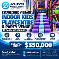 Established Vibrant Indoor Kids Playcenter & Party Venue - Caroline Springs