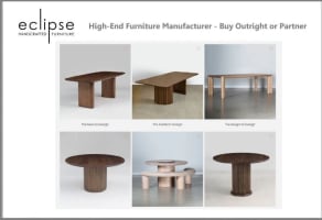 High-End Furniture Manufacturer - Buy Outright or Partner
