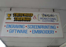 TRUSTWOOD TROPHIES/BINALONG PROMOTIONAL CLOTHING - ESTABLISHED 40 YEARS - LARGE CLIENT BASE - CEN...
