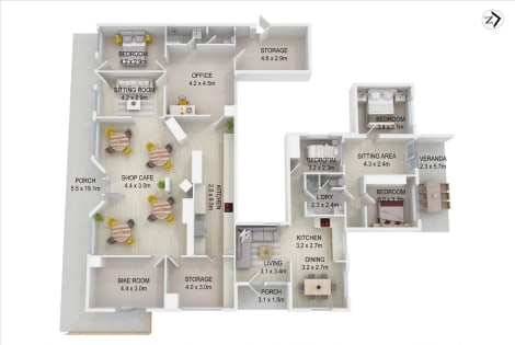 Freehold Takeaway & 3BR residence & 1 BR unit in Rosewood