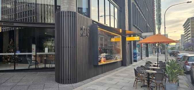 5 DAY BEAN BAR ESPRESSO FRANCHISE FLINDERS STREET GROUND FLOOR 15 STORY BUILDING $179,000+SAV