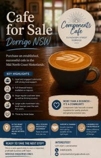Components Cafe, Dorrigo, FOR SALE