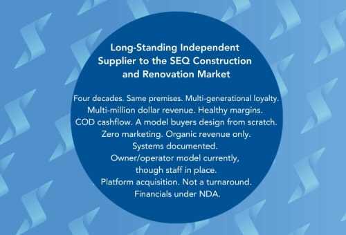 Long-Established, Cash-Generative Specialist Retail & Trade Business