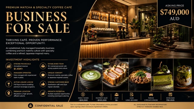 Premium Matcha & Specialty Coffee Cafe | $1.45M Revenue