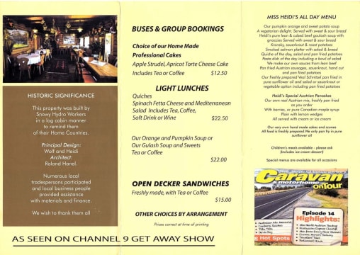 ICONIC LOG CABIN TEA HOUSE RESTAURANT WITH TOP VIEWS UNDER MT GLADSTONE LOOKOUT