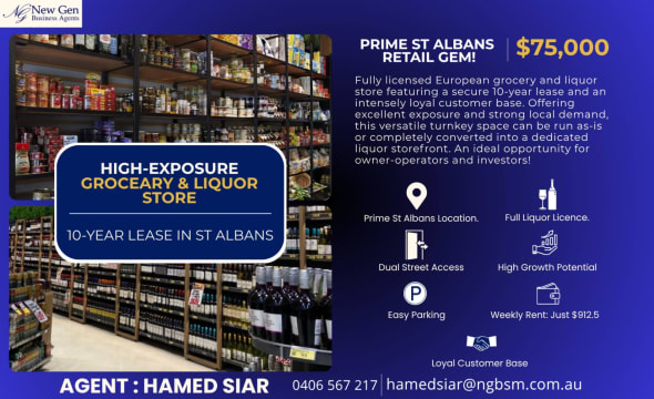 European Grocery & Liquor Store | Full Liquor Licence | 10-Year Lease | St Albans [2507241]