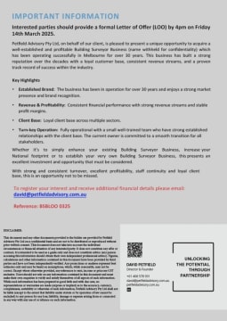 Highly Profitable Building Surveyor Business