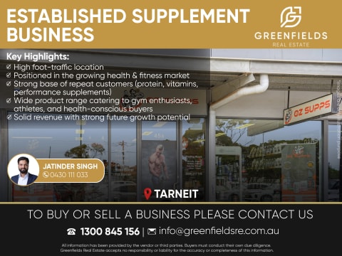 Premium Supplement Store for Sale – Prime Tarneit Location