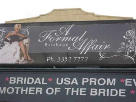 A FORMAL AFFAIR -  ESTABLISHED BUSINESS NAME - QUALITY GARMENTS - QUALITY BUSINESS