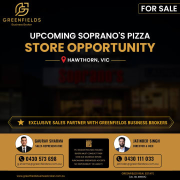 Upcoming Soprano's Pizza Store Opportunity | Hawthorn, VIC | Premium Hospitality Investment