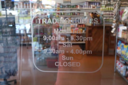Health Food Store On Busy Main Shopping Strip
