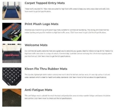 Mat Hire & Laundering Services - no experience necessary