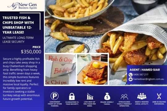 Well-Established Fish & Chips Business | Low Rent | 12-Year Lease [2605123]