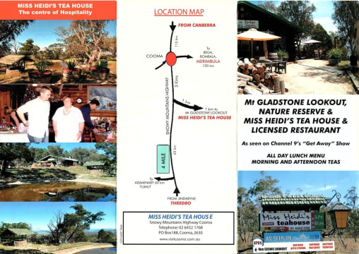 ICONIC LOG CABIN TEA HOUSE RESTAURANT WITH TOP VIEWS UNDER MT GLADSTONE LOOKOUT