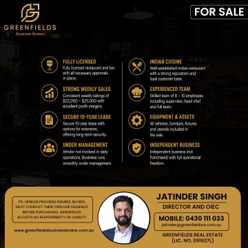 Exceptional Opportunity to Own a Fully Licensed Indian Restaurant & Bar in a Prime Location | Str...