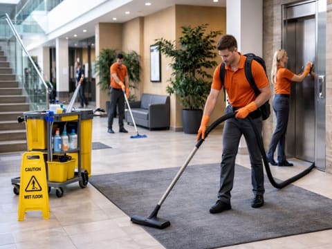 Est. 25yrs, flexible hr, homebased commercial cleaning business #419